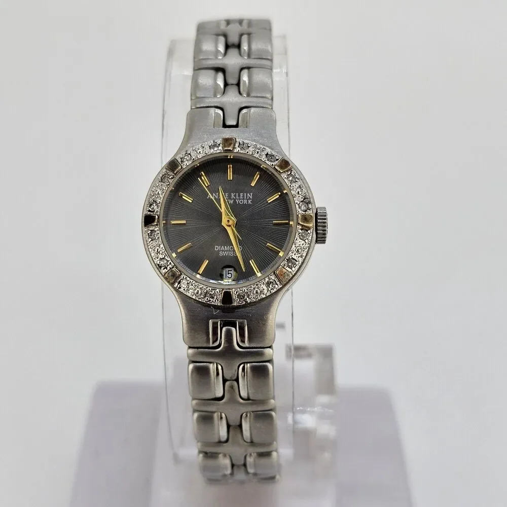 Anne Klein Diamond 18KT Accents Swiss Movement Women's‎ Watch 6.25